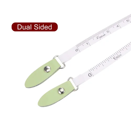 Miniatura 4 de HARFINGTON Cinta métrica retráctil redonda de 59.1 in/60 pulgadas, funda de cuero suave, tamaño de bolsillo para cuerpo, tela, medidas de costura