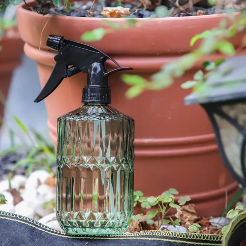 Miniatura 9 de OFFIDIX Fine Mist Plant Mister, Botellas de spray de presión manual de vidrio, Botella de riego de 0.43L/15.17oz con boquilla ajustable para B