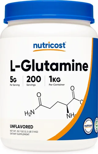 Miniatura 7 de Nutricost - L-Glutamina en polvo, 17.6 onzas (sabor ponche de frutas) - (76 porciones por envase)