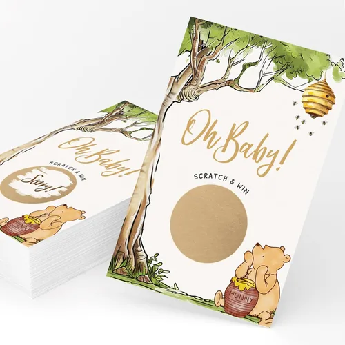 Miniatura 11 de Juego de Adivina Cuántos para Baby Shower, Juego de 30, Suministros para Fiestas - Colección Clásica de Winnie Pooh (Juego de Cuántos)