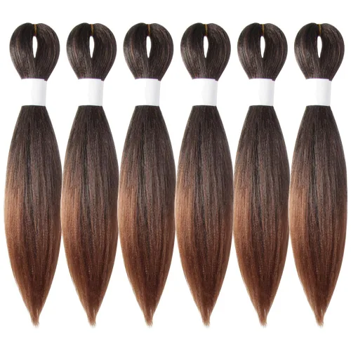 Miniatura 16 de Cabello trenzado preestirado de 10 pulgadas, 4 paquetes, extensiones de cabello corto para trenzas, cabello sintético preestirado #1 (negro azabache)