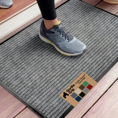 Miniatura 41 de GORILLA GRIP Tapete impermeable para puerta de protección de tráfico, tapetes de entrada resistentes, respaldo fuerte, alfombras comerciales