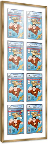 Miniatura 78 de Marco de cómic con paspartú para 8 CGC, CBCS o PGX Graded Comics - Marco de cómic blanco para cómics de 8.125 x 13 pulgadas Marco blanco