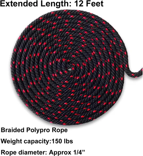 Miniatura 5 de LE KAPMOZ Correas de amarre para kayak, arco de canoa y popa, polea de trinquete de carga resistente, colgador de cuerda