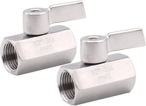 Miniatura 11 de DERNORD Válvula de bola de acero inoxidable Mini rosca NPT hembra (1" hembra y hembra)