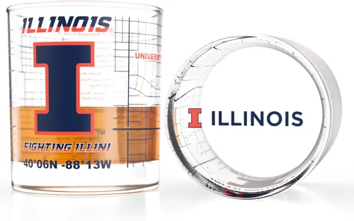 Miniatura 30 de Greenline Goods – Vasos de Whiskey de la Universidad Estatal de Michigan Spartans (Set de 2), 10 oz – Logo de Color Completo + Mapa del Campus