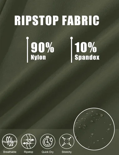 Miniatura 5 de MAGCOMSEN Pantalones cortos de senderismo para hombre, 5 bolsillos, resistentes al agua, antidesgarros, secado rápido, para exteriores, pantalones