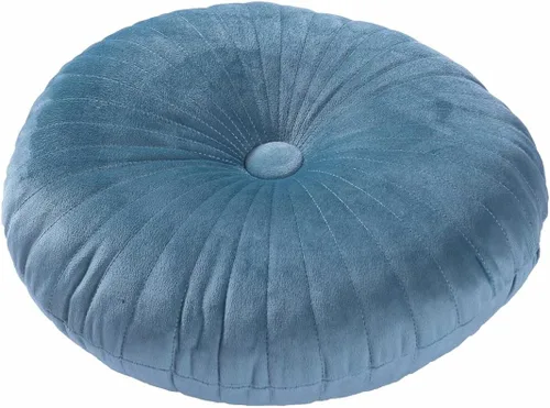 Miniatura 10 de HLOVME Cojín Redondo para Sofá de Terciopelo Cojín Decorativo Pequeño Color Sólido para Sala de Estar Cama Suelo 13.7", Beige