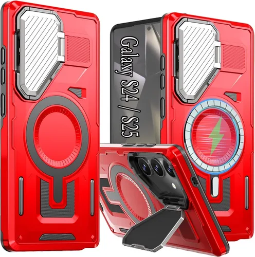 Miniatura 21 de para Galaxy S24 Plus Funda Magnética, Funda Resistente y Rugosa con Protección contra Caídas [Compatible con Carga Inalámbrica Rápida] Funda