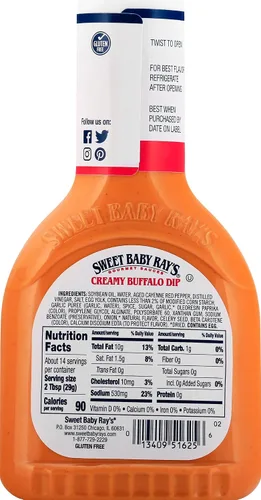 Miniatura 2 de Sweet Baby Ray's Creamy Buffalo Wing Salsa para inmersión, botellas de 14 onzas, (paquete de 6)