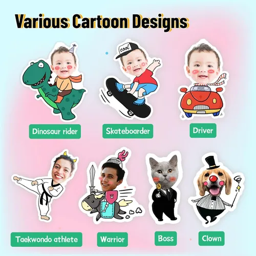 Miniatura 3 de FIMILOVE Ambientador de Aire Personalizado para Coche con Cara y Cuerpo de Dibujos Animados, Regalo Personalizado para el Día de San Valentín