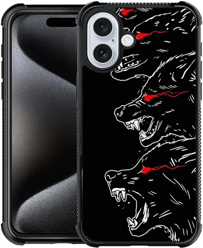 Miniatura 76 de Funda compatible con iPhone Xs, diseño de plexiglás X para niños y hombres, diseño de lobo malo, a prueba de golpes, antiarañazos, para iPhone X/Xs