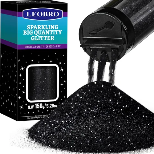 Miniatura 12 de Leobro - Brillantina rosa, 150 g/5.29 oz, brillantina fina iridiscente rosa intenso para manualidades, resina, uñas, cuerpo, decoraciones de San