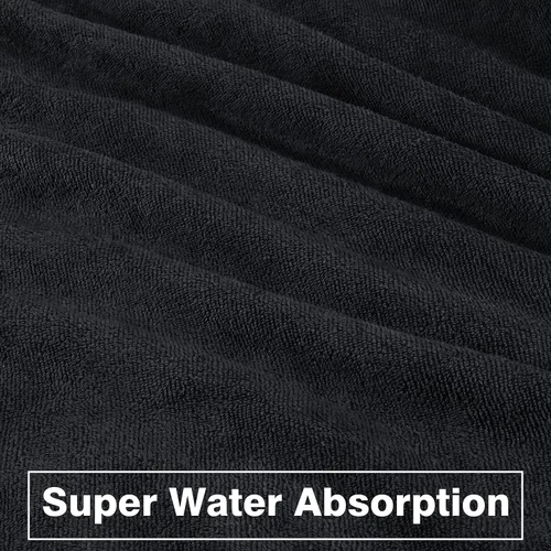 Miniatura 4 de Tirrinia Toalla cambiadora de poncho de surf con capucha, traje de neopreno de microfibra de secado rápido para surf, playa, natación, piscina