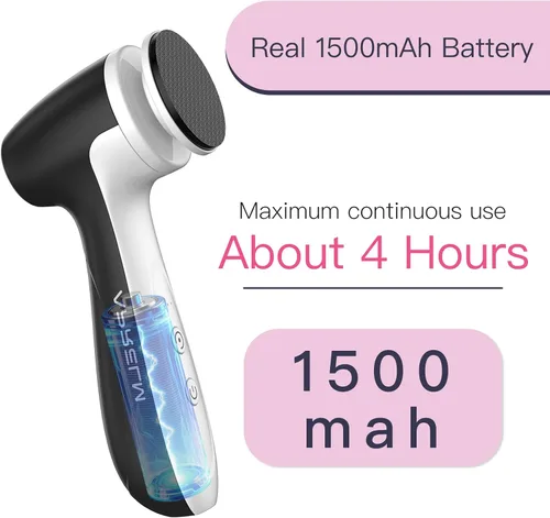 Miniatura 6 de APRELM Removedor de callos eléctrico recargable con 3 cabezales de esmerilado de vidrio, lima de pie eléctrica profesional de 1000 RPM con control