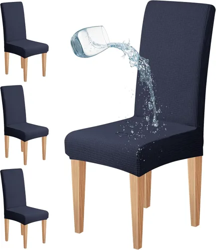 Miniatura 26 de Dioxide Juego de 4 fundas impermeables para sillas de comedor, fundas elásticas para sillas de comedor, fundas para sillas Parson, extraíbles