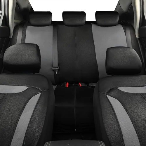 Miniatura 5 de CAR PASS Juego completo de fundas de asiento de automóvil transpirables de malla de aire 3D en tela, ajuste universal compatible con el 95%