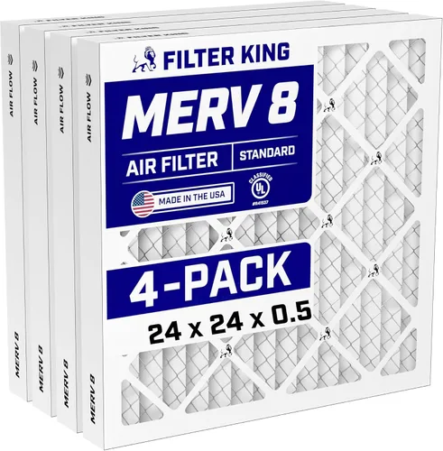 Miniatura 129 de Filter King Filtro de aire 6x6x1 Paquete de 4 Filtros plisados MERV 8 HVAC para horno A/C Fabricado en Estados Unidos Tamaño real: 5.5 x 5.5
