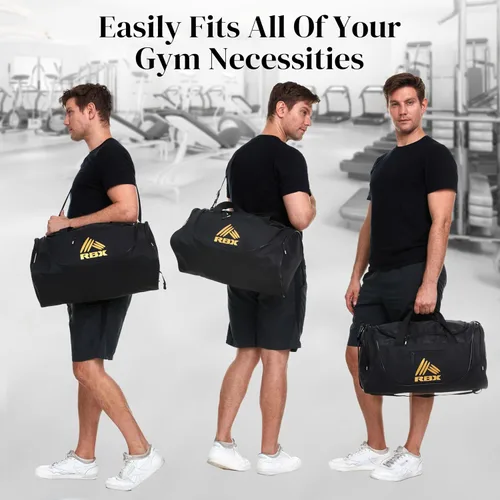 Miniatura 3 de RBX Bolsas de gimnasio para hombres, pequeña bolsa de gimnasio para mujeres con compartimento para zapatos, bolsa de lona para viajes, bolsa
