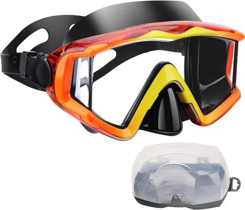 Miniatura 13 de Máscara de buceo Anti-niebla Natación Snorkel máscara adecuada para adultos Buceo Natación Snorkel Gafas Máscaras Lentes negro-azul