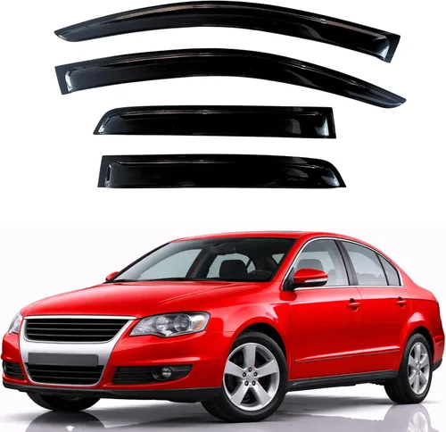 Miniatura 110 de KPY Visor de ventana compatible con Hyundai Tucson 2021-2025, 4 piezas de deflector de ventilación para ventana lateral, estilo Mugen, protector