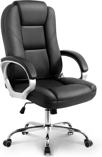 NEO CHAIR Escritorio de oficina ergonómico para videojuegos, silla de computadora con respaldo alto, piel sintética ajustable con soporte lumbar,