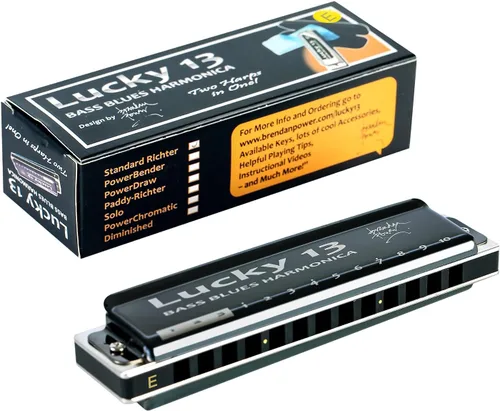 Miniatura 8 de East top Lucky 13 Bass Plus Blues Armónica 13 Agujeros Diatónica Arpa Boca Órgano Profesional Richter Armónica C clave para adultos Clave de C