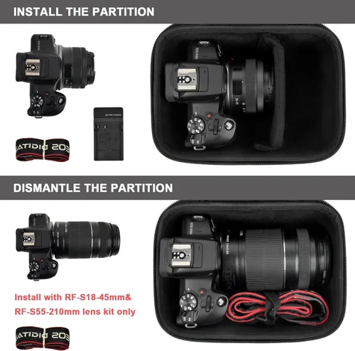 Miniatura 4 de GWCASE Funda compacta compatible con cámara sin espejo Canon EOS R100 R50, cámaras de almacenamiento de viaje, bolsa cruzada para cámara de video