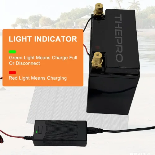 Miniatura 4 de THEPRO Cargador de Batería de Litio LiFePO4 de 12V 3Amp, Cargador Inteligente de 14.6V, Mantenedor de Batería de Fosfato de Hierro de Litio de 12.8V