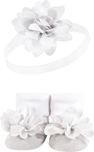 Miniatura 5 de Hudson Baby Conjunto de regalo de diadema y calcetines para niña