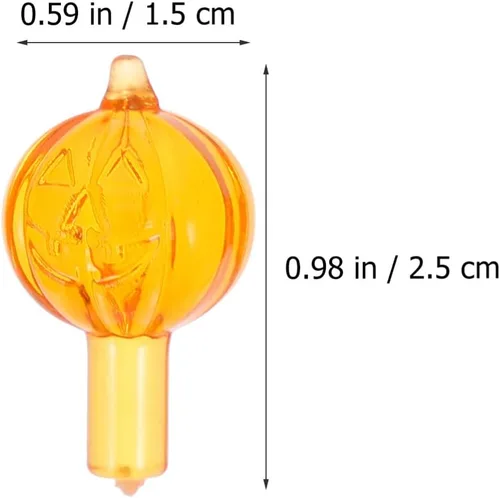 Miniatura 5 de OSALADI 60 bombillas de calabaza de repuesto para árbol de cerámica de Halloween, bombillas temáticas de Halloween para decorar árboles de fiesta