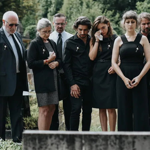 Miniatura 7 de Geosar 100 cintas funerarias conmemorativas, pasadores de cruz, lazo de respeto conmemorativo con pasadores de seguridad y cruz para el día del Negro