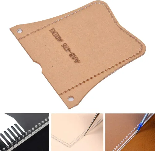 Miniatura 6 de Herramienta de cuero DIY, plantilla de cuero, herramientas de manualidades, exquisita operación manual para la escuela, adecuada para jóvenes