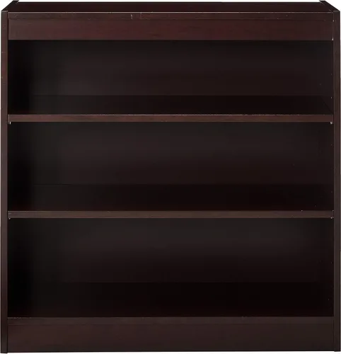 Miniatura 3 de Lorell Estantería de caoba con panel de 3 estantes, 36" x 12" x 36