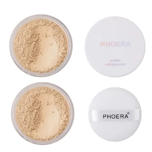 Miniatura 5 de PHOERA - Paquete de 2 polvos fijadores, aceite de control para iluminar la piel, cobertura de color para blanquear imperfecciones, maquillaje facial