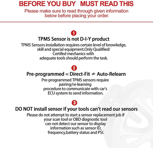Miniatura 9 de 13586335 GM Sensor de presión de neumáticos 315MHZ Sensor TPMS programado con EL-50448 TPMS herramienta de reaprendizaje para Buick Cadillac