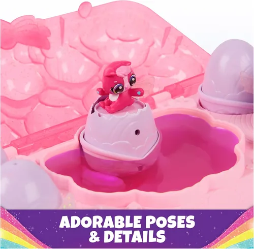 Miniatura 5 de Hatchimals Alive, Rainbow Splash Cartón de Huevos, 5 Mini Figuras en Huevos de Revelación de Color y 10 Accesorios, Regalos y Rellenos de Media