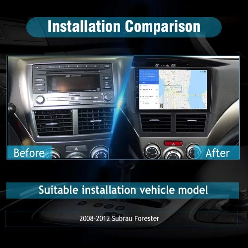 Miniatura 2 de SYGAV Android 11 coche estéreo para 2007 2008 2009 2010 2011 2012 Subaru Forester Radio inalámbrico Carplay GPS navegación HD 1280x720 pantalla