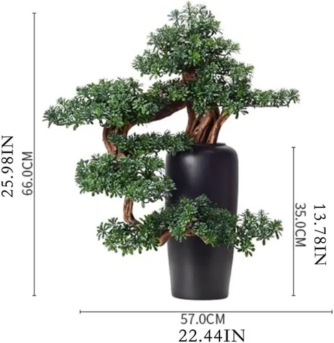Miniatura 2 de moisture Bonsái de imitación de bonsái de cerámica, plantas sintéticas en maceta, decoración de escritorio para interiores, manualidades, decoración