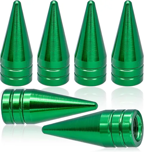 Miniatura 72 de 4 piezas de tapas de válvula de rueda con forma de punta, válvula de rueda de aleación de aluminio con punta, universal para automóviles, SUV