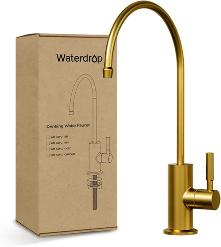 Miniatura 12 de Waterdrop Grifo de agua potable, grifo de ósmosis inversa, grifo de filtro de agua para fregadero de barra de cocina, mango único, fácil de Acero