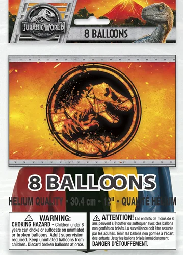 Miniatura 3 de Jurassic World Fallen Kingdom - Ramo de globos para fiesta de cumpleaños, 10 piezas