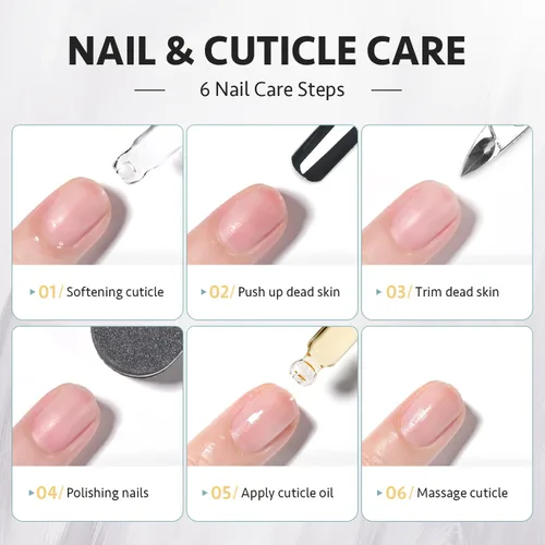 Miniatura 4 de Kit de Cuidado de Cutículas GAOY - Aceite de Cutículas y Removedor de Cutículas, 20ml 2 Piezas Nutre y Suaviza la Cutícula, Promueve el Crecimiento