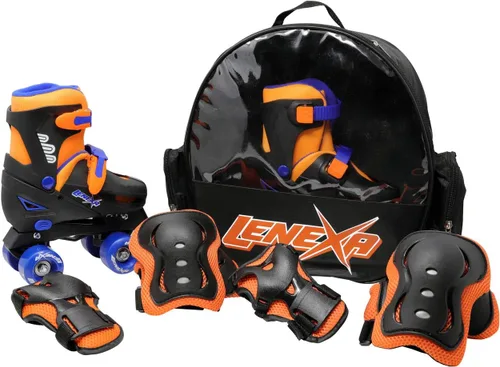 Lenexa Go GRO - Paquete de patines cuádruples ajustables, patines para niños y niñas