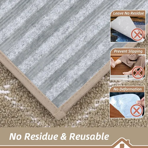 Miniatura 4 de BEQHAUSE Peldaños de escalera para peldaños de madera, antideslizantes, lavables a máquina, alfombras de poliéster suave, 28 x 9 pulgadas