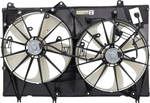 Miniatura 27 de TRQ Conjunto de ventilador de refrigeración dual del radiador compatible con Toyota Highlander 2008-2013 TO3115155