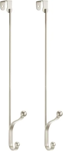 Miniatura 8 de mDesign Estante organizador de almacenamiento moderno de metal para colgar abrigos, sudaderas, sombreros, bufandas, bolsos, correas, toallas, batas