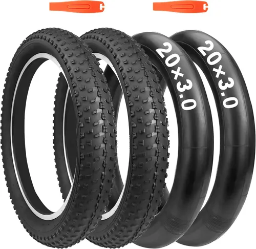 Miniatura 10 de Neumático de bicicleta Fat Bike de 20 x 3 pulgadas, compatible con neumático de bicicleta de montaña y bicicleta de playa Agarre fuerte (1 neumático)