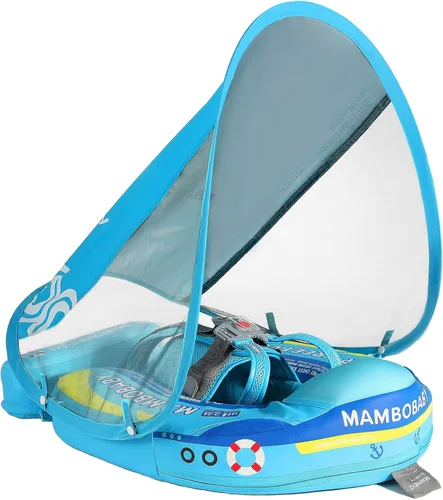 Miniatura 9 de Mambobaby Flotador con toldo mejorado no inflable para bebé, flotador inteligente de Mambo para natación, flotador de natación para bebé, flotador