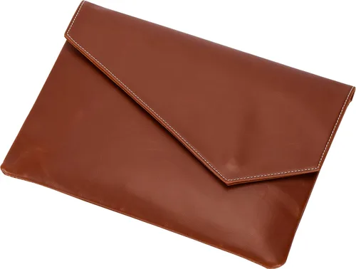 Miniatura 9 de Vintage pu cuero 13.5 "negocios embrague sobre bolsa documentos certificado portátil manga caso oficina carpeta de archivo, Verde militar
